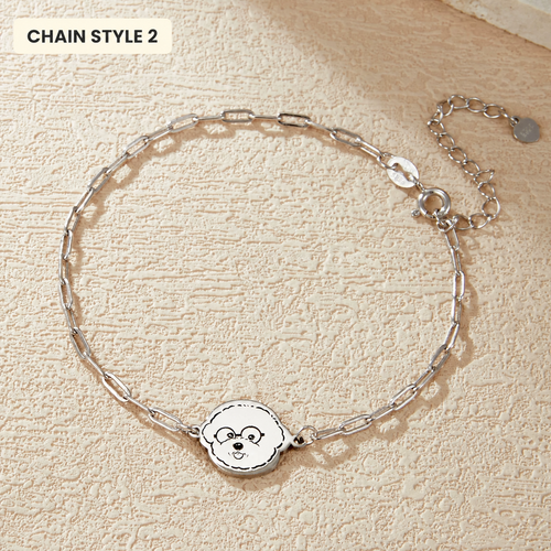 Custom pet portrait bracelet — Chain Style 2