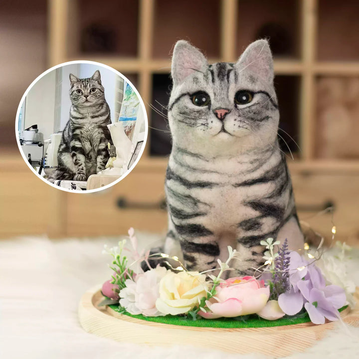 Custom Wool Felt Pet Sculpture | Handmade from Your Photo