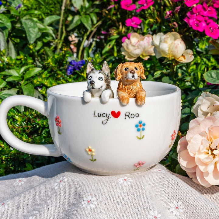 Custom Pet Portrait Ceramic Mug | Handmade From Your Photo